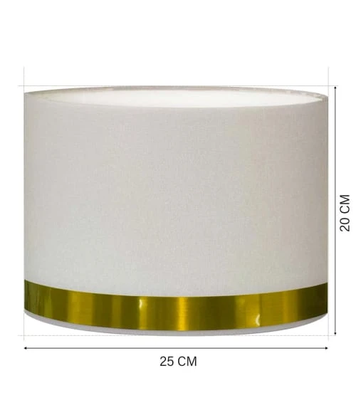 Abat-jours Abat-jour Pour Chevet Rond Blanc Jonc Or Ø 25 X H 20 3 Abat-jours Abat-jour Pour Chevet Rond Blanc Jonc Or Ø 25 X H 20 – Image 3