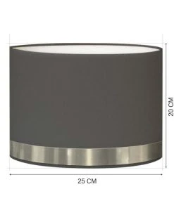 Abat-jours Abat-jour Pour Chevet Rond Gris Jonc Aluminium Ø 25 X H 20 -Boutique Belamp abat jour pour chevet rond gris jonc aluminium oe 25 x h 20 2