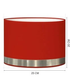 Abat-jours Abat-jour Pour Chevet Rond Rouge Jonc Aluminium Ø 25 X H 20 -Boutique Belamp abat jour pour chevet rond rouge jonc aluminium oe 25 x h 20 2
