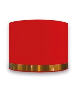 Abat-jours Abat-jour Pour Chevet Rond Rouge Jonc Cuivre Ø 25 X H 20 -Boutique Belamp abat jour pour chevet rond rouge jonc cuivre oe 25 x h 20 3
