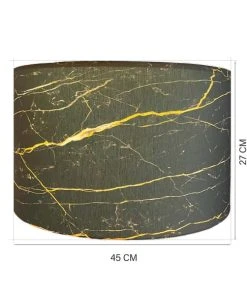 Abat-jours Abat-jour Rond Imprimé Marbre Noir M Ø 45 X H 27 -Boutique Belamp abat jour rond imprime marbre noir m oe 45 x h 27 2