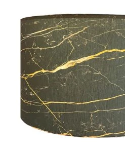 Abat-jours Abat-jour Rond Imprimé Marbre Noir M Ø 45 X H 27 -Boutique Belamp abat jour rond imprime marbre noir m oe 45 x h 27 3