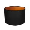 Abat-jours Abat-jour Rond Noir Et Cuivre T 35 X H 30