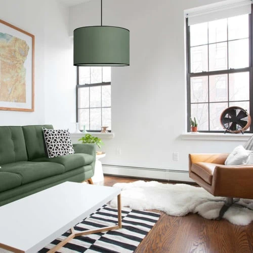 TOSEL Abat-jour Tissu Vert 2 TOSEL Abat-jour Tissu Vert – Image 2