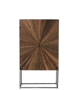 HELLIN Armoire Bar En Bois Et Pieds Métal -Boutique Belamp armoire bar en bois et pieds metal 4