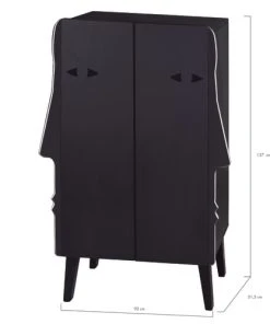 RNT By Really Nice Things Armoire Buffet En Bois De Pin Couleur Noir -Boutique Belamp armoire buffet en bois de pin couleur noir 3