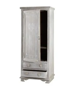 Maisons Du Monde Armoire En Bois De Paulownia Grisé -Boutique Belamp armoire en bois de paulownia grise 1000 3 6 110214 15