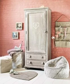 Maisons Du Monde Armoire En Bois De Paulownia Grisé -Boutique Belamp armoire en bois de paulownia grise 1000 3 6 110214 22