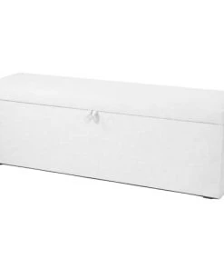 HOMIFAB Banc Coffre En Tissu Gris Clair 140 Cm