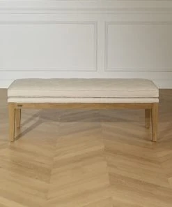 Robin Des Bois Banc Ou Bout De Lit En Bois Et Lin L 130 Cm -Boutique Belamp banc ou bout de lit en bois et lin l 130 cm 10