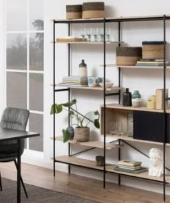 CONCEPT USINE Bibliothèque Style Industriel Métal Et Bois -Boutique Belamp bibliotheque style industriel metal et bois 1