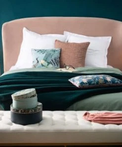 Maisons Du Monde Bout De Lit Capitonné Beige Et Métal Coloris Laiton -Boutique Belamp bout de lit capitonne beige et metal coloris laiton 1000 11 15 187385 6