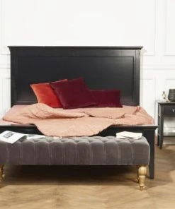 Robin Des Bois Bout De Lit Capitonné En Chêne L 150 Cm Gris Rhino -Boutique Belamp bout de lit capitonne en chene l 150 cm gris rhino 3