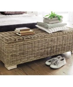 Maisons Du Monde Bout De Lit En Mahogany Massif Et Rotin L 130 Cm -Boutique Belamp bout de lit en mahogany massif et rotin l 130 cm 1000 1 10 111079 2