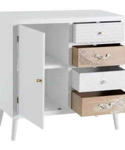 Altobuy Buffet 1 Porte 4 Tiroirs Bois Massif Et Motif Floral 8 Altobuy Buffet 1 Porte 4 Tiroirs Bois Massif Et Motif Floral -Boutique Belamp buffet 1 porte 4 tiroirs bois massif et motif floral 2