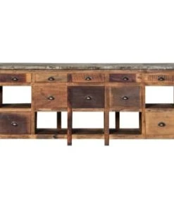 Chehoma Buffet 10 Tiroirs En Bois Marron