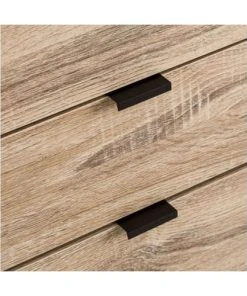 Unimasa Buffet 2 Placards + 3 Tiroirs Bois Et Métal Noir -Boutique Belamp buffet 2 placards 3 tiroirs bois et metal noir 4