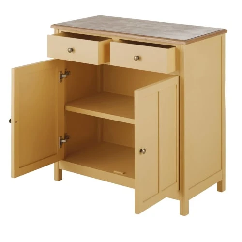 Maisons Du Monde Buffet 2 Portes 2 Tiroirs Jaune 2 Maisons Du Monde Buffet 2 Portes 2 Tiroirs Jaune – Image 2