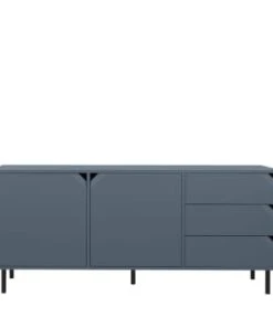 Tenzo Buffet 2 Portes 3 Tiroirs En Bois L177cm Marron -Boutique Belamp buffet 2 portes 3 tiroirs en bois l177cm bleu marine corner