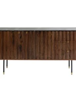 Kare Design Buffet 2 Portes 3 Tiroirs Marron
