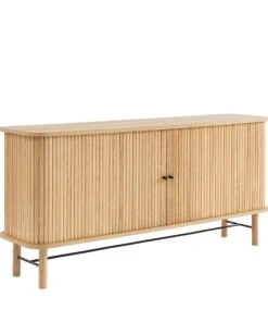 Drawer Buffet 2 Portes En Bois L160cm Bois Clair -Boutique Belamp buffet 2 portes en bois l160cm bois clair 2