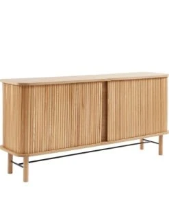Drawer Buffet 2 Portes En Bois L160cm Bois Clair -Boutique Belamp buffet 2 portes en bois l160cm bois clair 5