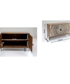 Kare Design Buffet 2 Portes En Manguier Massif -Boutique Belamp buffet 2 portes en manguier massif 4