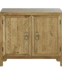 Maisons Du Monde Buffet 2 Portes En Manguier Massif à Motifs Gravés
