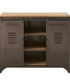 Maisons Du Monde Buffet 2 Portes En Métal Et Sapin