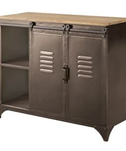 Maisons Du Monde Buffet 2 Portes En Métal Et Sapin -Boutique Belamp buffet 2 portes en metal et sapin 1000 12 10 196277 3