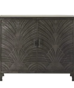 Maisons Du Monde Buffet 2 Portes En Métal Noir Mat Sculpté