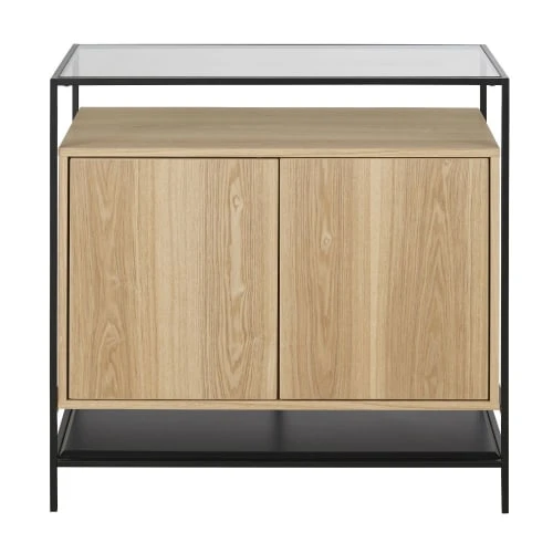 Maisons Du Monde Buffet 2 Portes En Verre Et Métal Noir 1 Maisons Du Monde Buffet 2 Portes En Verre Et Métal Noir