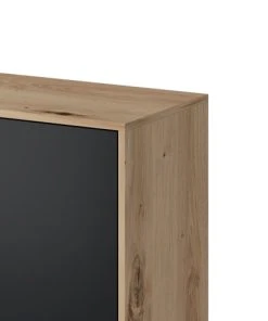 Petits Meubles Buffet 2 Portes Naturel Et Noir 5 Petits Meubles Buffet 2 Portes Naturel Et Noir -Boutique Belamp buffet 2 portes naturel et noir 2