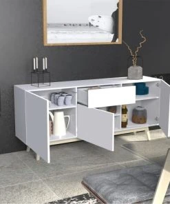 Weber Industries Buffet 3 Portes 1 Tiroir Blanc 5 Weber Industries Buffet 3 Portes 1 Tiroir Blanc -Boutique Belamp buffet 3 portes 1 tiroir blanc 2