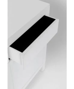 Kare Design Buffet 3 Portes 3 Tiroirs En Verre Blanc -Boutique Belamp buffet 3 portes 3 tiroirs en verre blanc 2