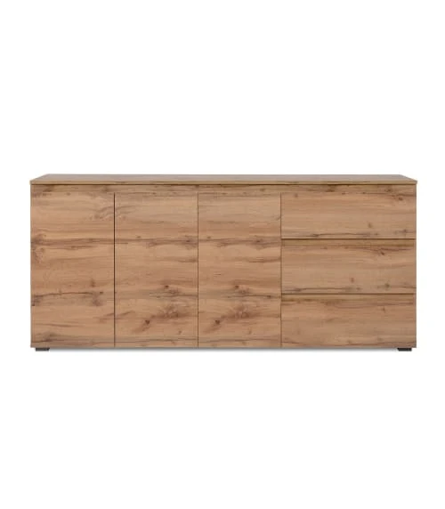 CALICOSY Buffet 3 Portes, 3 Tiroirs Et 2 étagères - L178,5 Cm - Marron 1 CALICOSY Buffet 3 Portes, 3 Tiroirs Et 2 étagères - L178,5 Cm - Marron