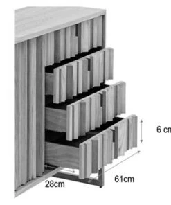 Kare Design Buffet 3 Portes 4 Tiroirs En Frêne Et Acier Doré -Boutique Belamp buffet 3 portes 4 tiroirs en frene et acier dore 4