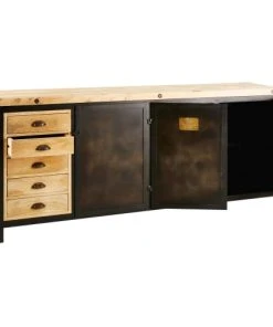 Maisons Du Monde Buffet 3 Portes 5 Tiroirs En Métal Noir Et Manguier Massif 8 Maisons Du Monde Buffet 3 Portes 5 Tiroirs En Métal Noir Et Manguier Massif -Boutique Belamp buffet 3 portes 5 tiroirs en metal noir et manguier massif 1000 6 37 175599 3