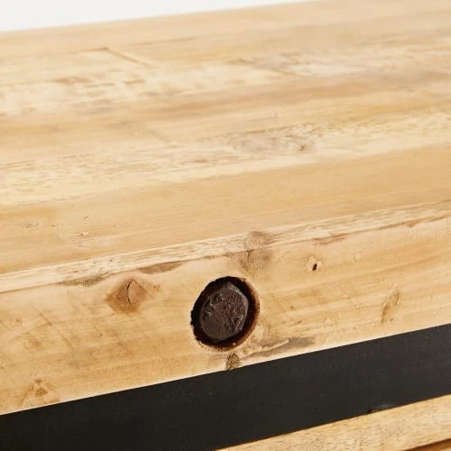 Maisons Du Monde Buffet 3 Portes 5 Tiroirs En Métal Noir Et Manguier Massif 6 Maisons Du Monde Buffet 3 Portes 5 Tiroirs En Métal Noir Et Manguier Massif – Image 6