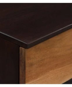 Rendez Vous Déco Buffet 3 Portes En Bois D'acacia Et Métal Noir -Boutique Belamp buffet 3 portes en bois d acacia et metal noir 4