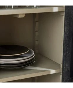 Signature Buffet 3 Portes En Bois L160 X H123cm - Gris -Boutique Belamp buffet 3 portes en bois l160 x h123cm gris 5