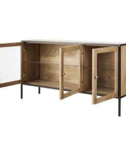 Maisons Du Monde Buffet 3 Portes En Manguier Massif Et Verre Trempé -Boutique Belamp buffet 3 portes en manguier massif et verre trempe 1000 13 25 198998 2