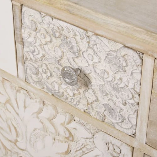 Maisons Du Monde Buffet 3 Portes En Manguier Massif Sculpté 5 Maisons Du Monde Buffet 3 Portes En Manguier Massif Sculpté – Image 5