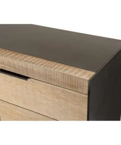 MACABANE Buffet 3 Tiroirs 1 Porte Bois Sapin Et Pieds Métal -Boutique Belamp buffet 3 tiroirs 1 porte bois sapin et pieds metal 5