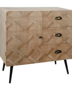 Jardideco Buffet 3 Tiroirs Et Une Porte -Boutique Belamp buffet 3 tiroirs et une porte 2