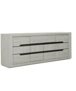 GAMI Buffet 4 Portes 1 Tiroir Effet Bois Gris -Boutique Belamp buffet 4 portes 1 tiroir effet bois gris 2