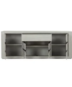 GAMI Buffet 4 Portes 1 Tiroir Effet Bois Gris -Boutique Belamp buffet 4 portes 1 tiroir effet bois gris 4