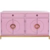 Kare Design Buffet 4 Portes 2 Tiroirs En Peuplier Rose