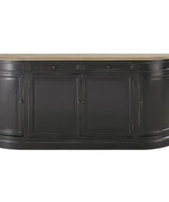 Maisons Du Monde Buffet 4 Portes 2 Tiroirs En Pin Recyclé Noir