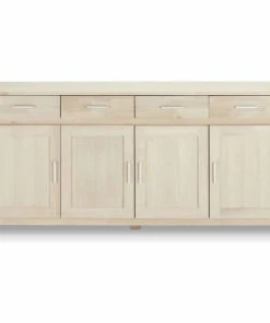 Furnhouse Buffet 4 Portes 4 Tiroirs En Chêne Massif Clair -Boutique Belamp buffet 4 portes 4 tiroirs en chene massif clair 4